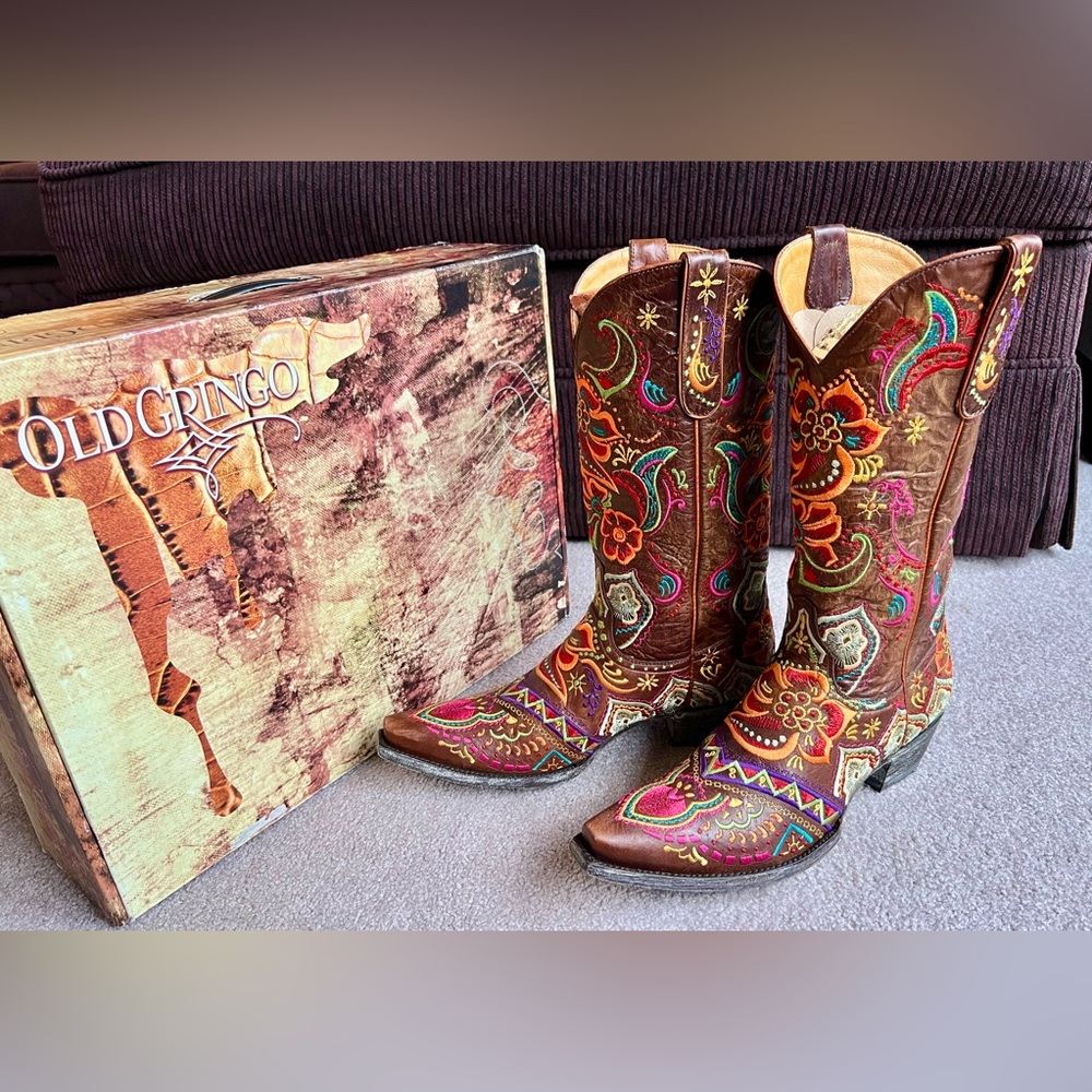 NEW Old Gringo 9.5 B Olivia Embroidered Western Cowboy Boots - Picture 2 of 10